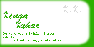 kinga kuhar business card